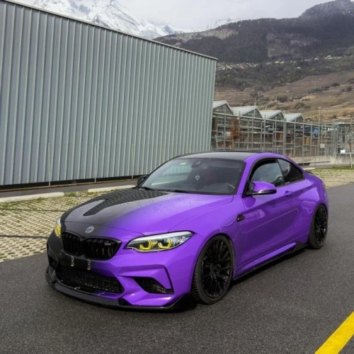 Black to Purple Gradient Custom Car Wraps: Mysterious Dark‑Toned Vehicle Upgrade