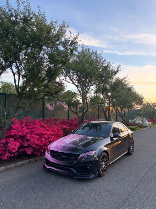 Pink to Black Gradient Custom Printed Vinyl Wrap: Create Your Unique Color‑Fade Vehicle Look